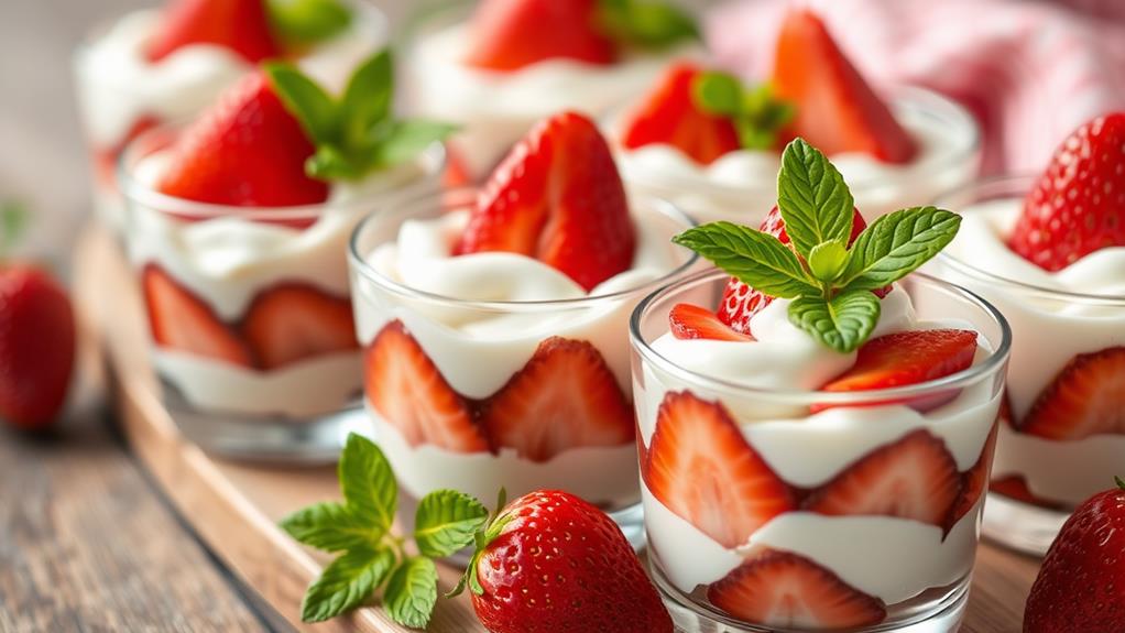 delicious strawberry cream cups