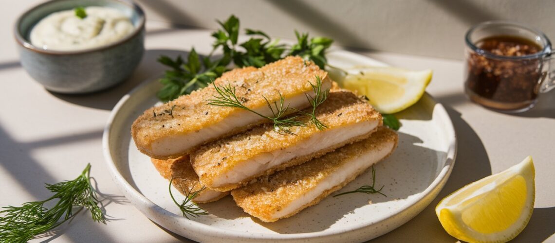 Almond Flour-Crusted Fish Sticks