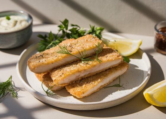 Almond Flour-Crusted Fish Sticks