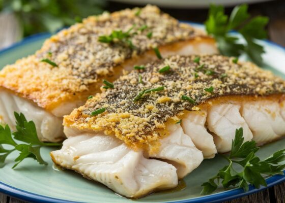 Baked Haddock with Parmesan Crust