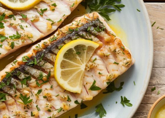 Baked MahiMahi with Lemon Garlic Butter