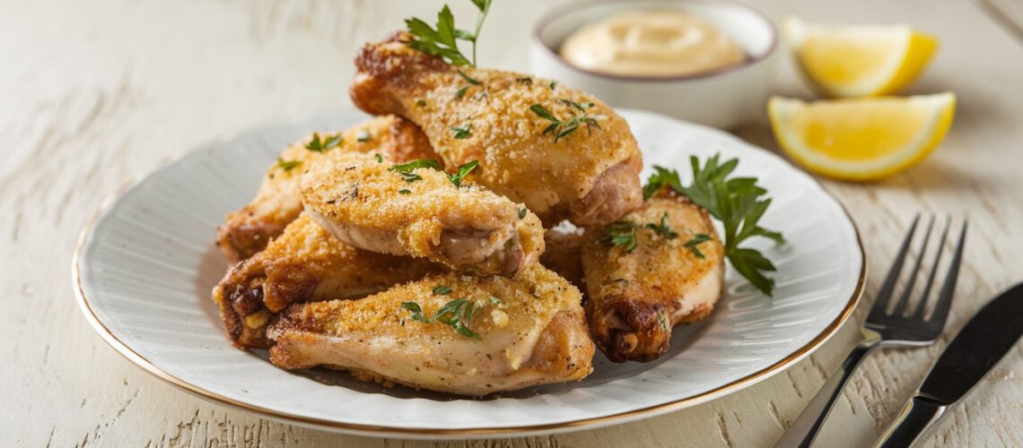 Baked Parmesan Crusted Chicken Wings