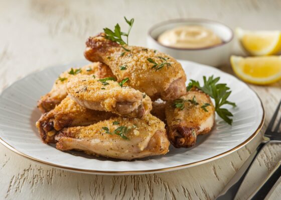 Baked Parmesan Crusted Chicken Wings