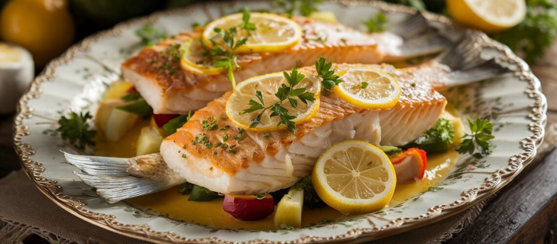 Baked Sole with Lemon Butter Sauce