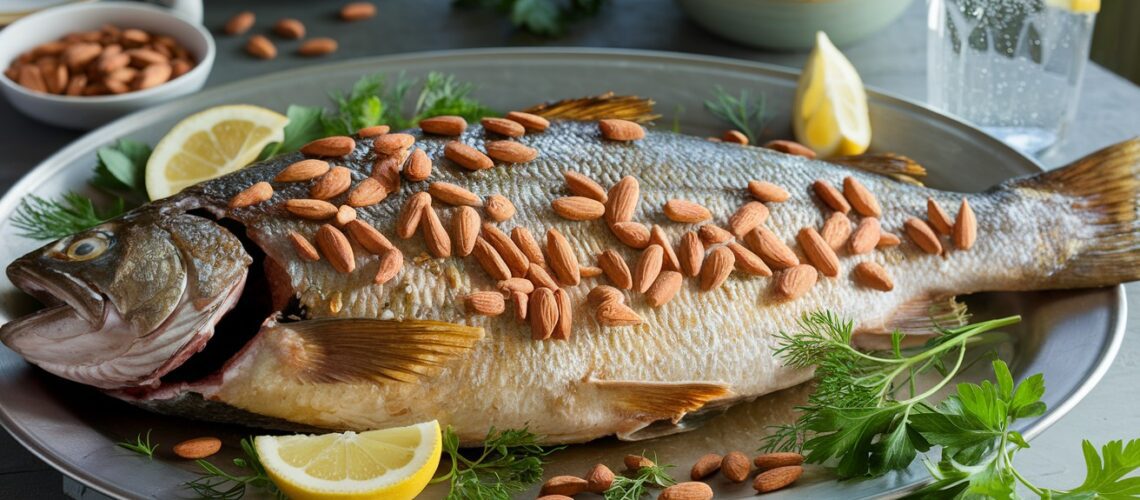 Baked Trout with Almonds and Herbs