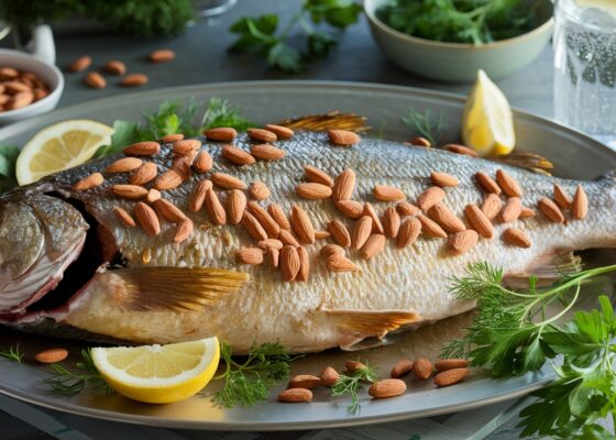 Baked Trout with Almonds and Herbs