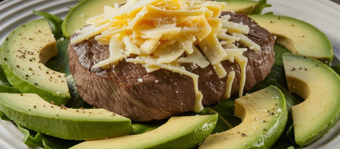 Beef and Avocado Salad with Cheese