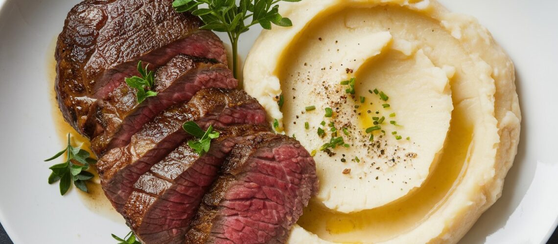 Beef and Cauliflower Mash with Garlic