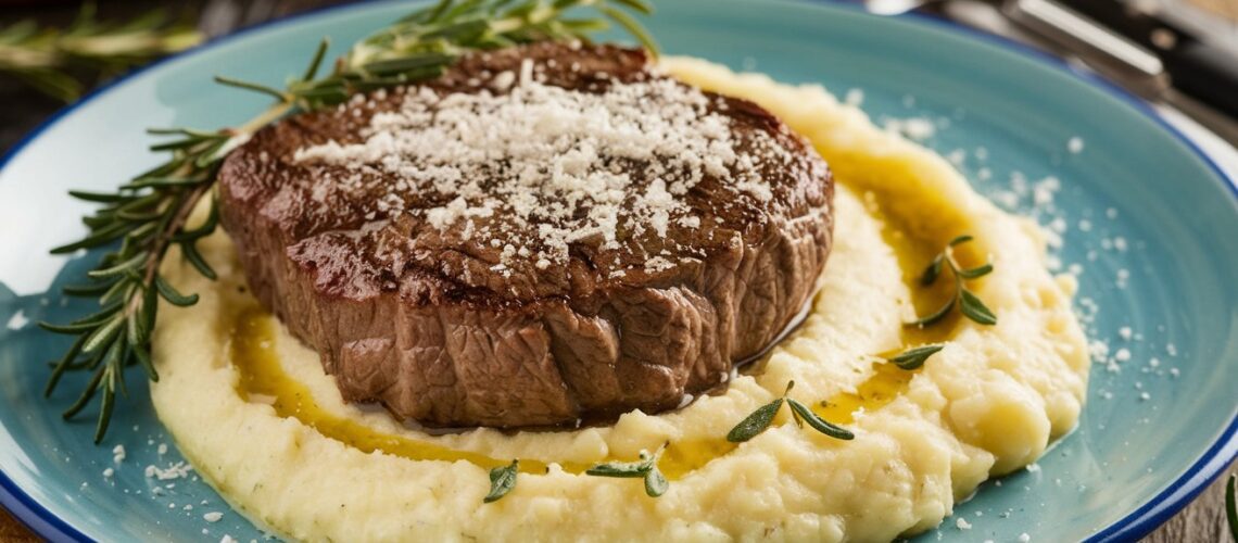 Beef and Cauliflower Mash with Parmesan