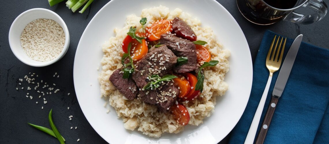 Beef and Cauliflower Rice Stir-Fry