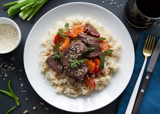 Beef and Cauliflower Rice Stir-Fry