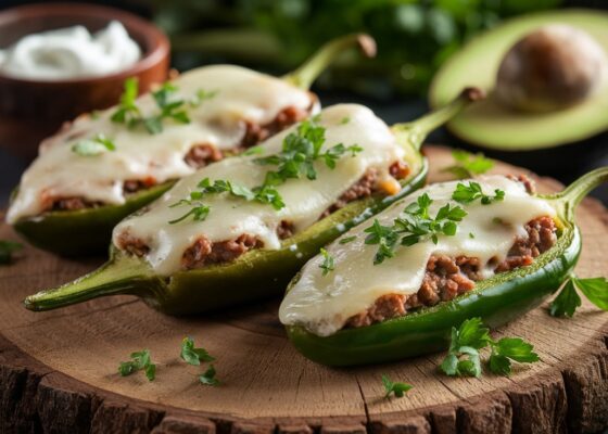 Beef and Cheese Stuffed Jalapeños