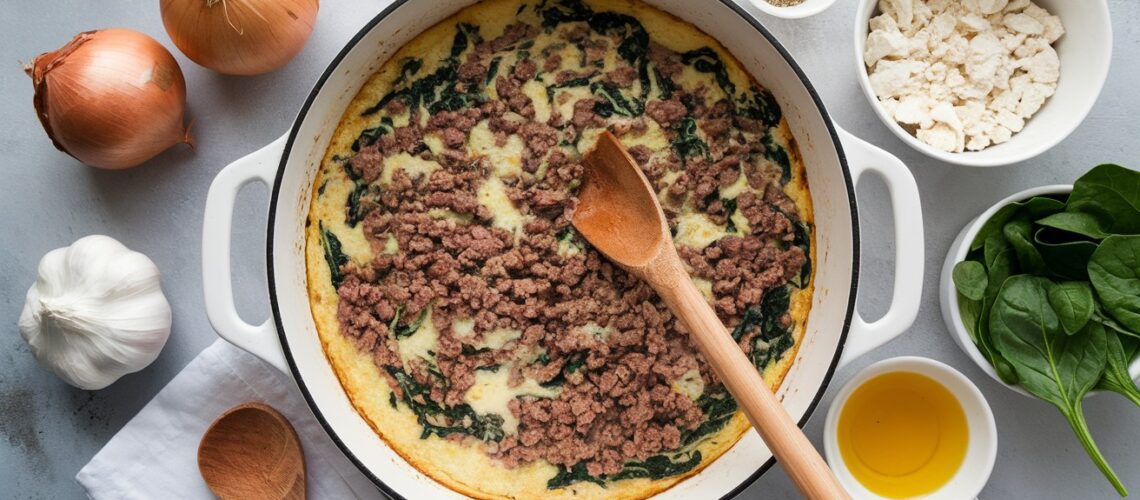 Beef and Spinach Frittata