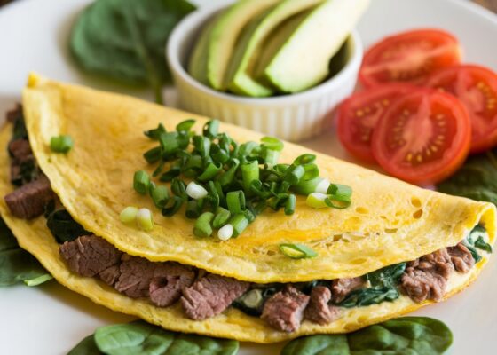 Beef and Spinach Omelette