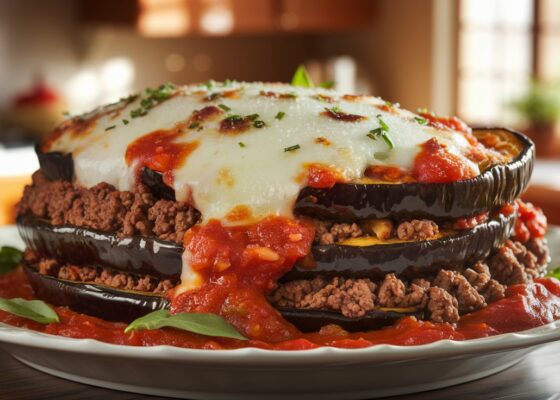 Beefy Eggplant Parmesan