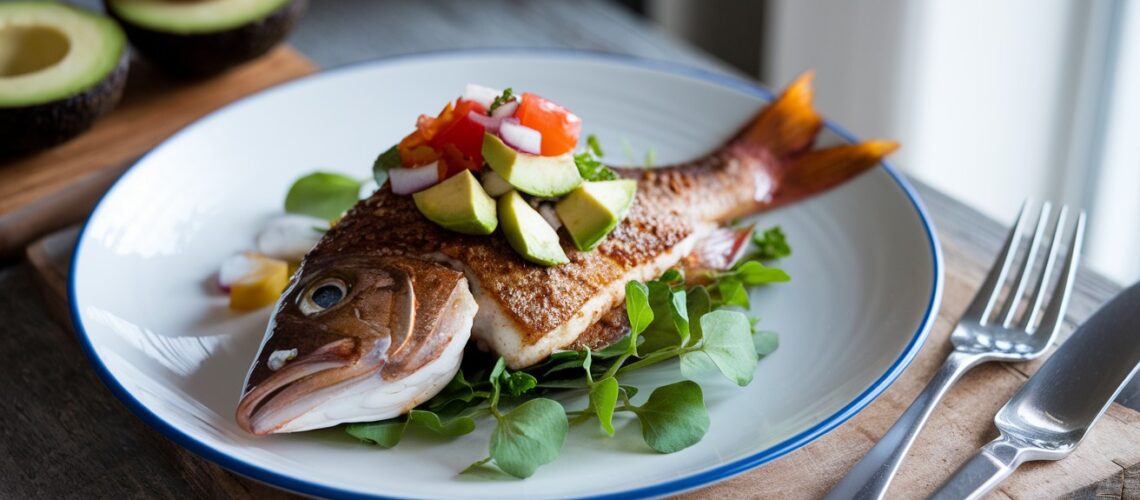 Blackened Snapper with Avocado Salsa