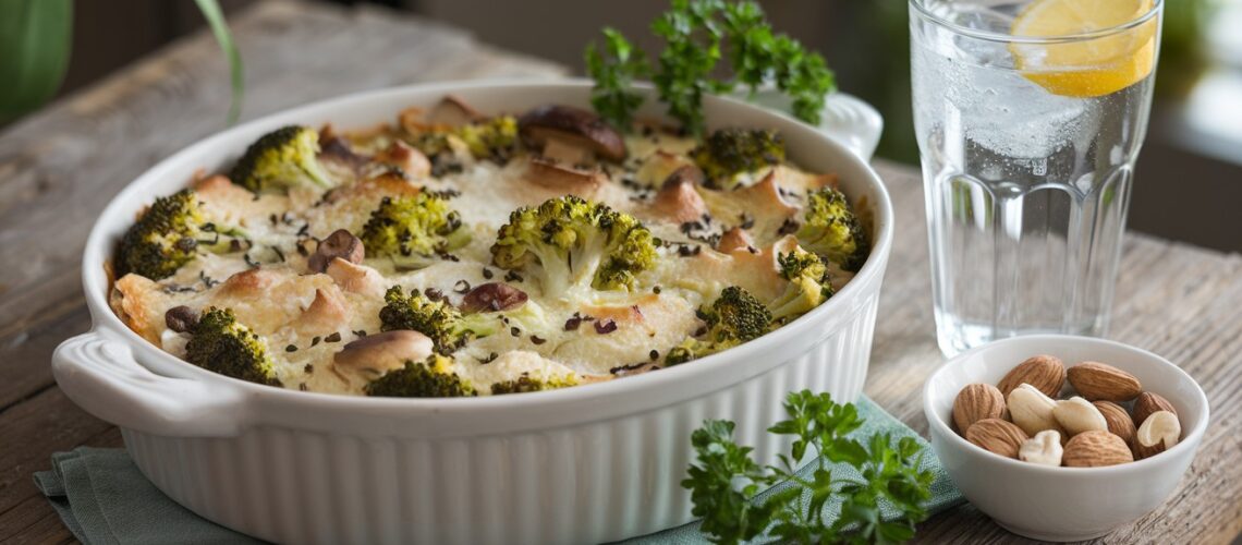 Broccoli & Mushroom Keto Casserole