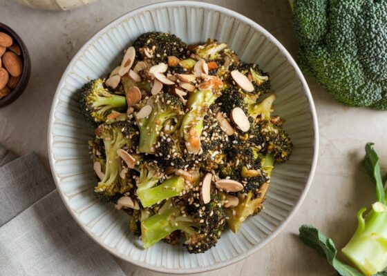 Broccoli and Almond Stir-Fry