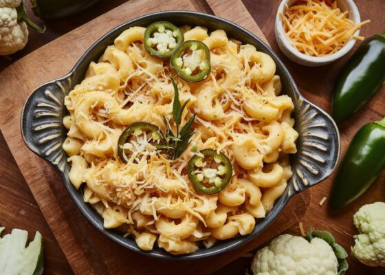 Cauliflower Mac & Cheese with Jalapeños