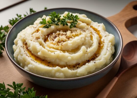 Cauliflower Mash with Garlic & Butter