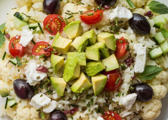 Cauliflower Rice Salad with Avocado