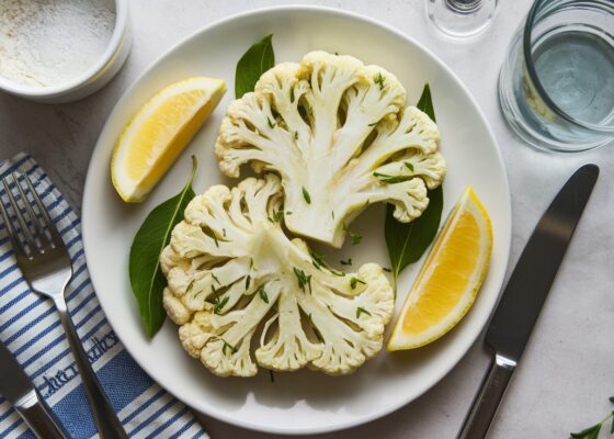 Cauliflower Steaks with Herb Butter