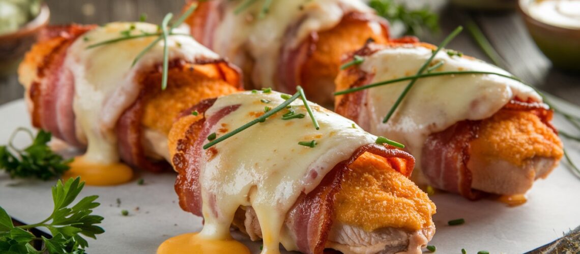 Cheesy Bacon Wrapped Chicken Tenders