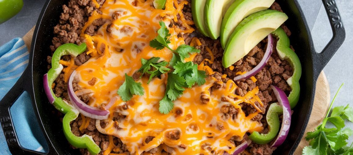 Cheesy Beef Taco Skillet