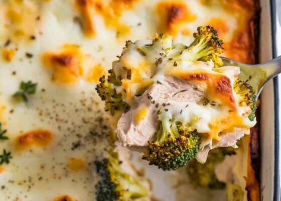 Keto Cheesy Broccoli and Chicken Casserole