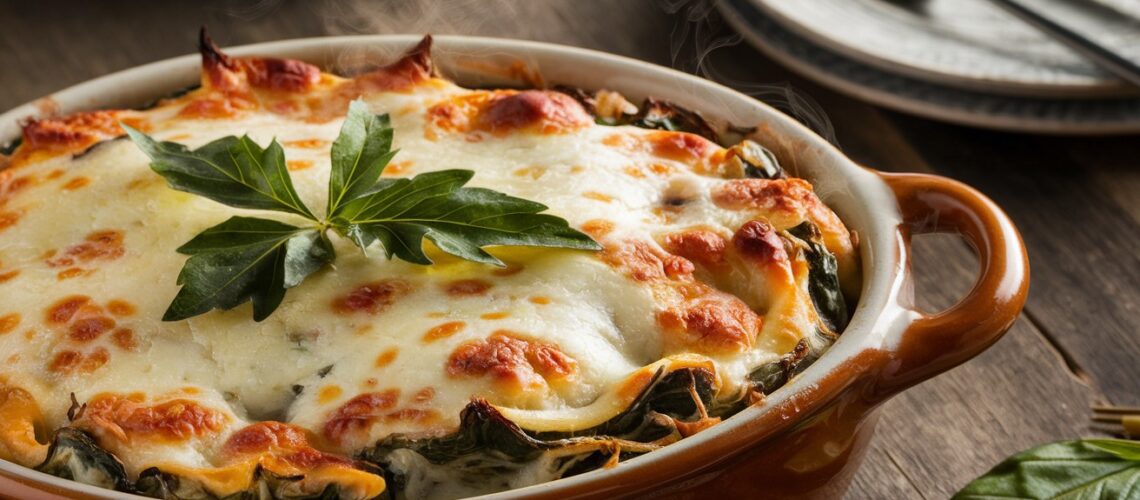 Cheesy Spinach & Artichoke Casserole