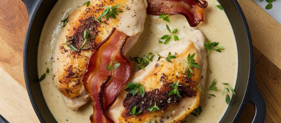 Creamy Bacon and Chicken Skillet