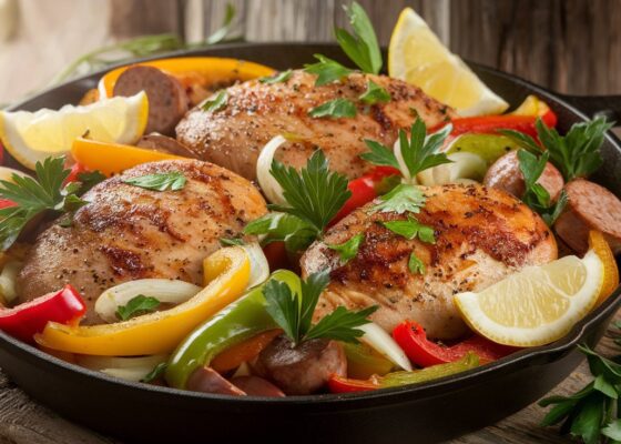 Creamy Cajun Chicken and Sausage Skillet