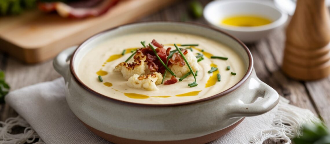 Creamy Cauliflower & Leek Soup