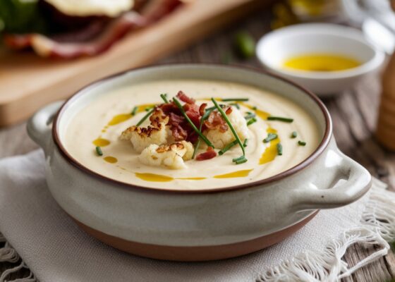 Creamy Cauliflower & Leek Soup