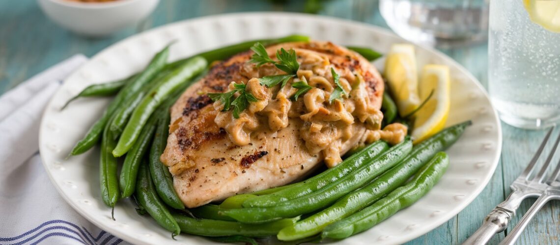 Creamy Garlic Chicken and Green Beans