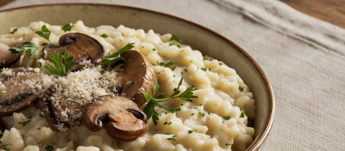 Creamy Mushroom Cauliflower Risotto