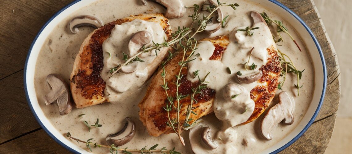 Creamy Mushroom and Thyme Chicken