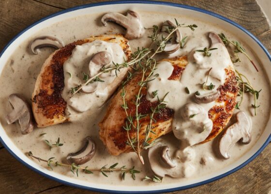 Creamy Mushroom and Thyme Chicken