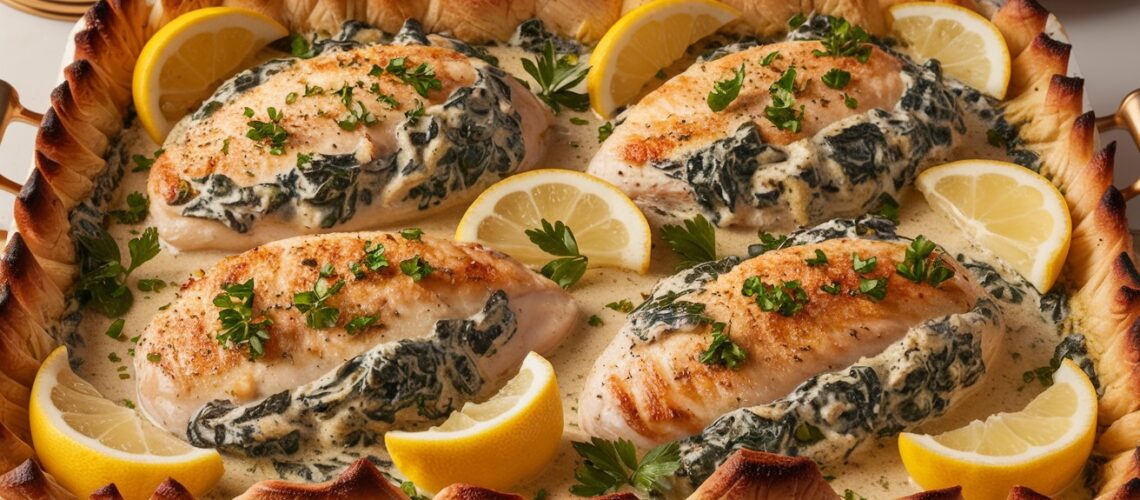 Creamy Spinach and Artichoke Chicken Bake