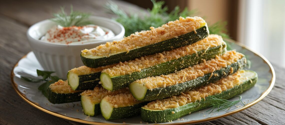 Crispy Zucchini Fries with Ranch Dip