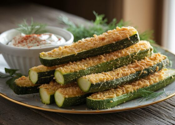 Crispy Zucchini Fries with Ranch Dip