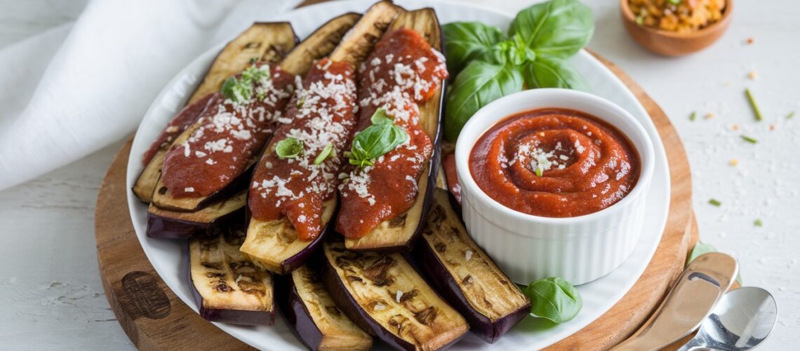 Eggplant Fries with Keto Marinara Sauce