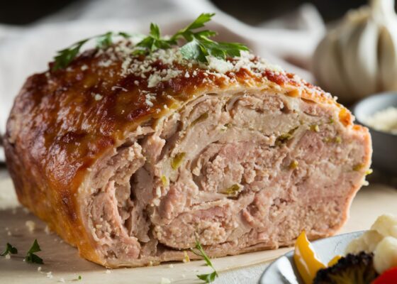 Garlic Parmesan Chicken Meatloaf