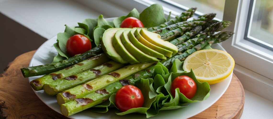 Grilled Asparagus & Avocado Salad