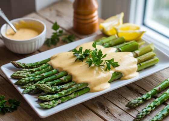 Grilled Asparagus with Keto Hollandaise