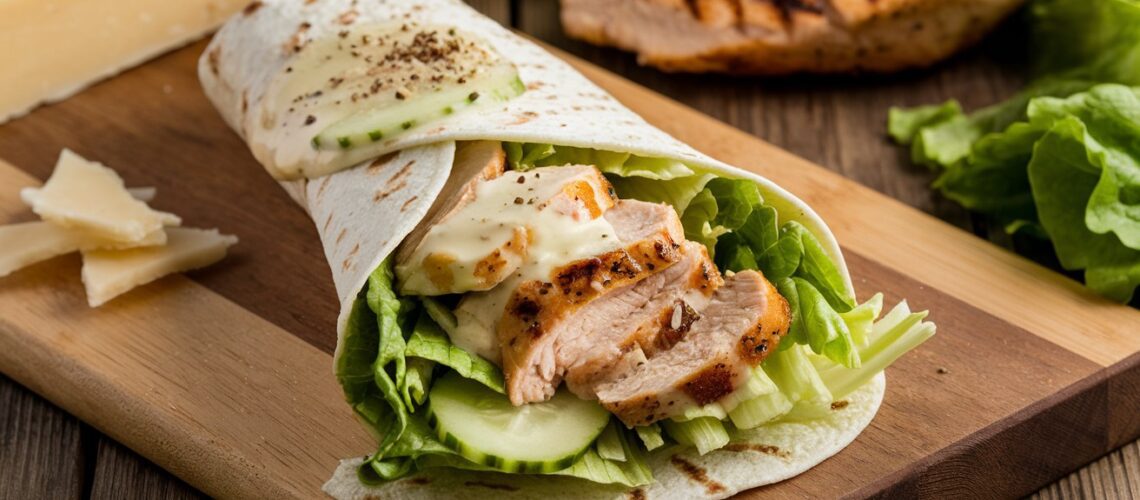 Grilled Chicken Caesar Salad Wraps