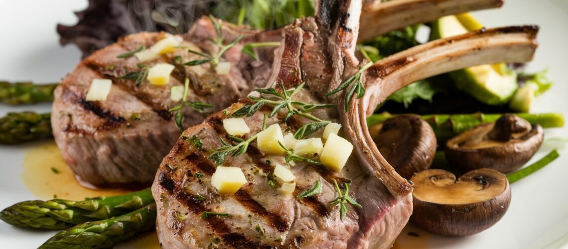 Grilled Lamb Chops with Garlic Butter