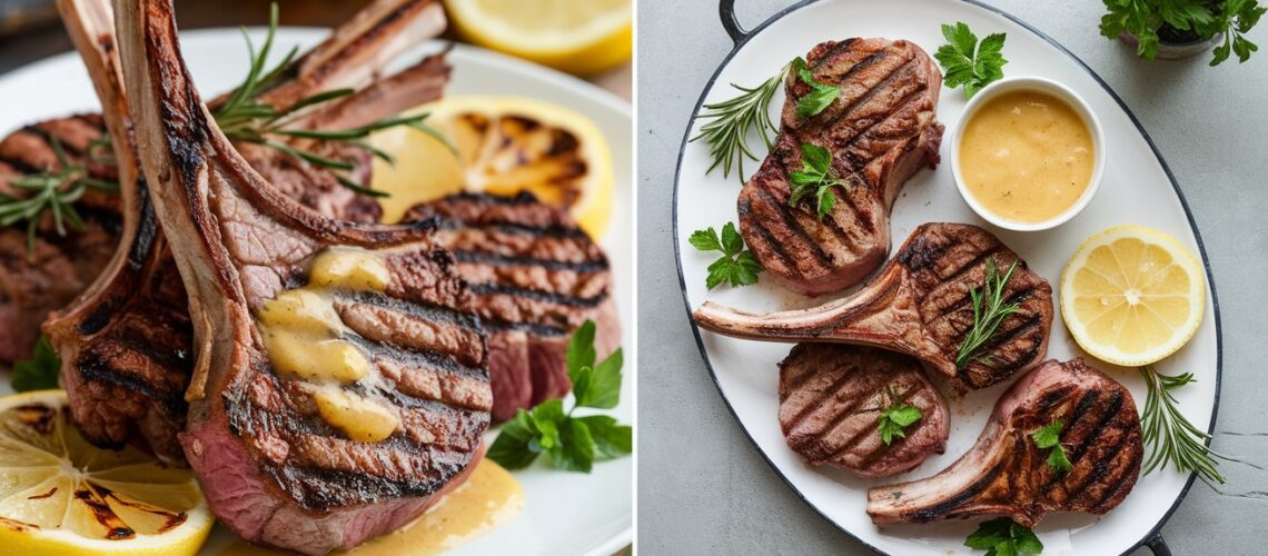 Grilled Lamb Chops with Lemon Butter