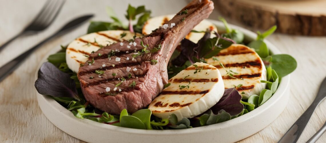 Grilled Lamb and Halloumi Salad