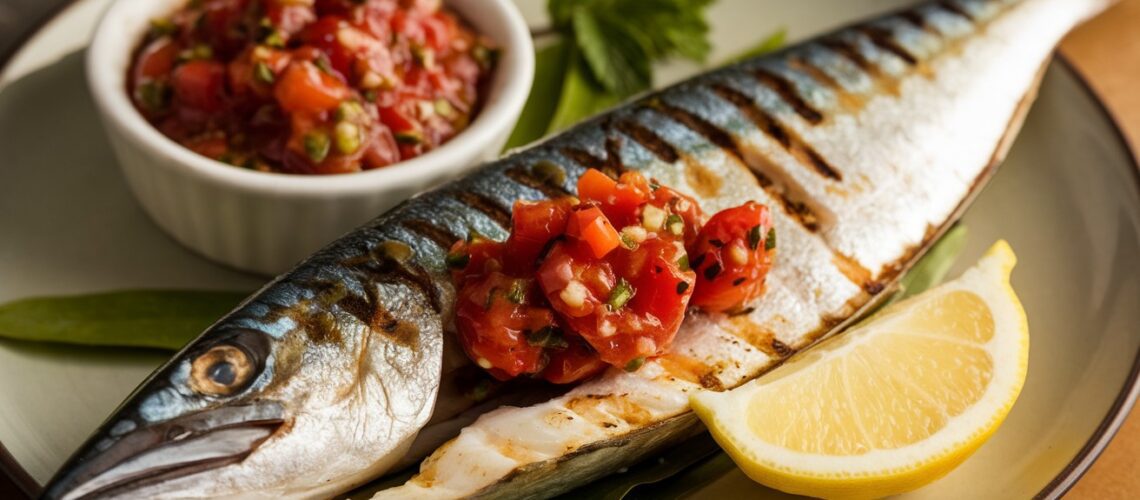 Grilled Mackerel with Tomato Relish